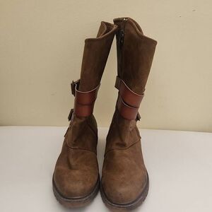 Blowfish Tan Rider Moto inspired Boots, Size 7.5, Pre-Owned, good condition